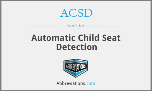 ACSD - Automatic Child Seat Detection