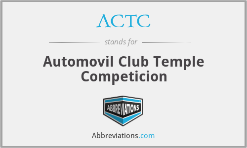 ACTC - Automovil Club Temple Competicion