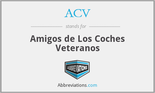 ACV - Amigos de Los Coches Veteranos