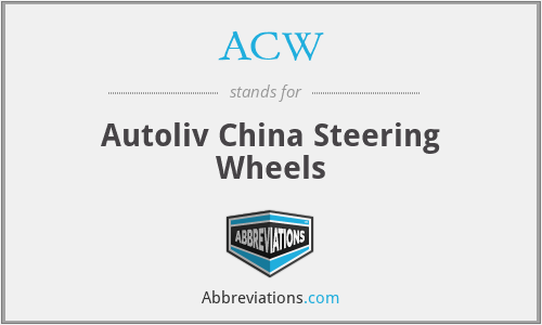 ACW - Autoliv China Steering Wheels