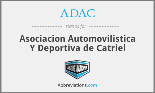 ADAC - Asociacion Automovilistica Y Deportiva de Catriel