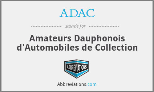 ADAC - Amateurs Dauphonois d'Automobiles de Collection