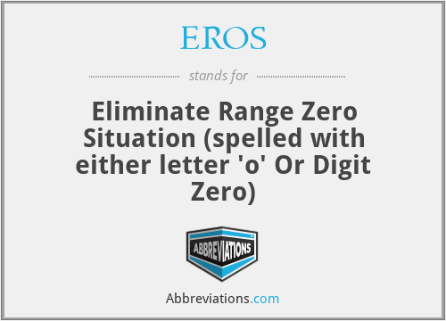 EROS - Eliminate Range Zero Situation (spelled with either letter 'o' Or Digit Zero)