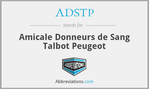 ADSTP - Amicale Donneurs de Sang Talbot Peugeot
