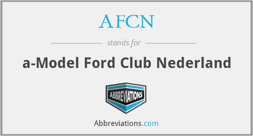 AFCN - a-Model Ford Club Nederland