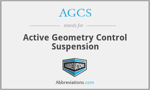 AGCS - Active Geometry Control Suspension