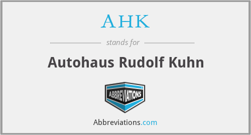 AHK - Autohaus Rudolf Kuhn