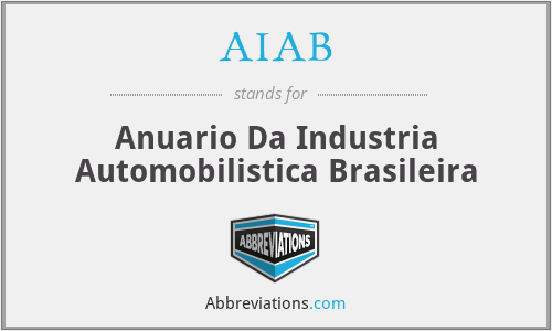 AIAB - Anuario Da Industria Automobilistica Brasileira