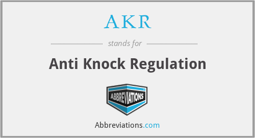 AKR - Anti Knock Regulation