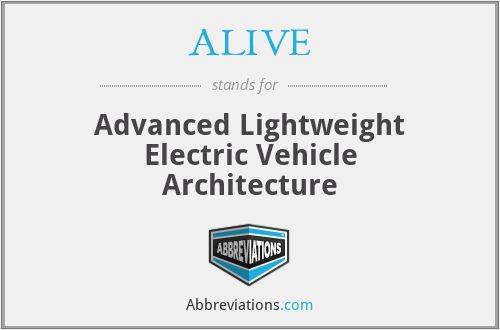 ALIVE - Advanced Lightweight Electric Vehicle Architecture
