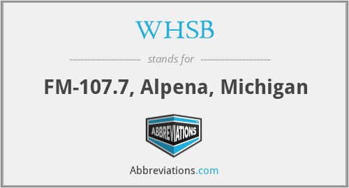 WHSB - FM-107.7, Alpena, Michigan