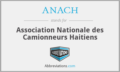 ANACH - Association Nationale des Camionneurs Haitiens
