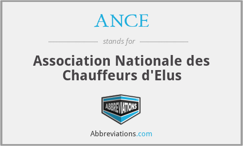 ANCE - Association Nationale des Chauffeurs d'Elus