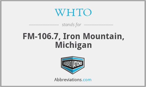 WHTO - FM-106.7, Iron Mountain, Michigan
