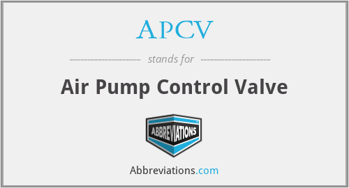APCV - Air Pump Control Valve