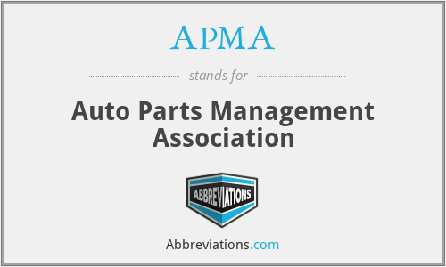 APMA - Auto Parts Management Association