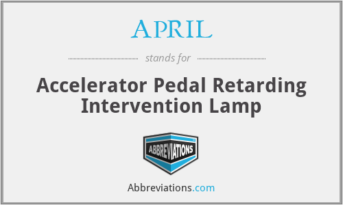 APRIL - Accelerator Pedal Retarding Intervention Lamp