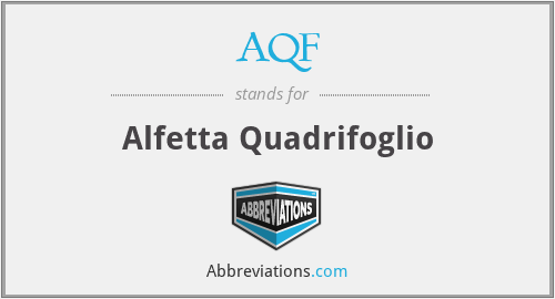 AQF - Alfetta Quadrifoglio