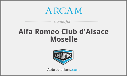 ARCAM - Alfa Romeo Club d'Alsace Moselle