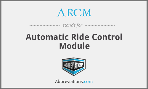 ARCM - Automatic Ride Control Module