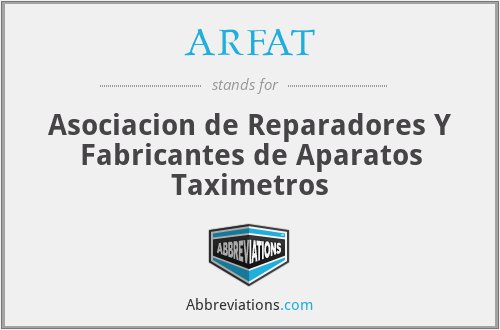 ARFAT - Asociacion de Reparadores Y Fabricantes de Aparatos Taximetros