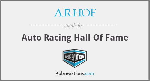 ARHOF - Auto Racing Hall Of Fame
