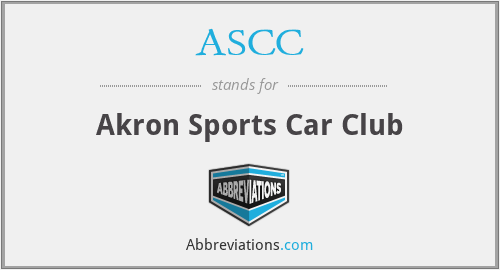 ASCC - Akron Sports Car Club