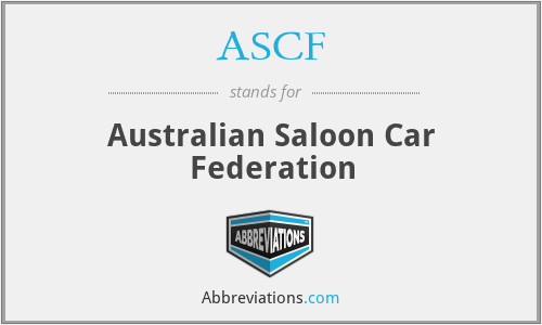 ASCF - Australian Saloon Car Federation