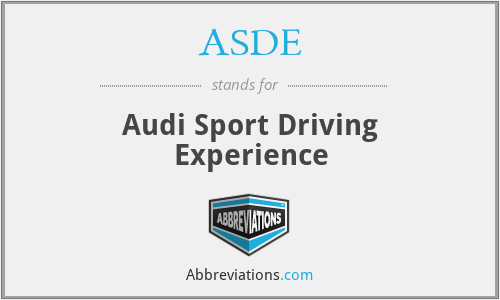 ASDE - Audi Sport Driving Experience