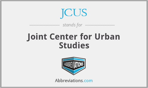 JCUS - Joint Center for Urban Studies