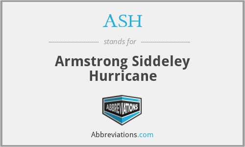 ASH - Armstrong Siddeley Hurricane