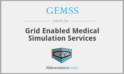 GEMSS - Grid Enabled Medical Simulation Services