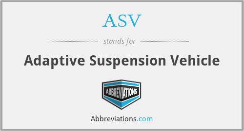 ASV - Adaptive Suspension Vehicle