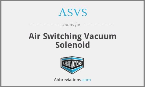 ASVS - Air Switching Vacuum Solenoid