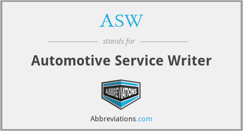 ASW - Automotive Service Writer