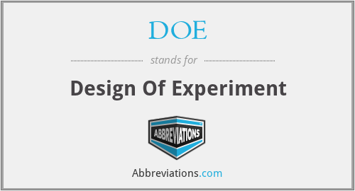 DOE - Design Of Experiment