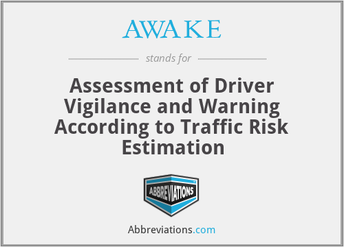 AWAKE - Assessment of Driver Vigilance and Warning According to Traffic Risk Estimation
