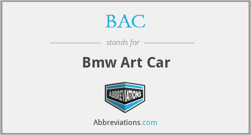 BAC - Bmw Art Car