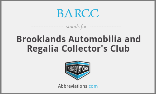 BARCC - Brooklands Automobilia and Regalia Collector's Club