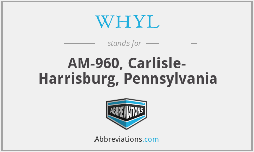WHYL - AM-960, Carlisle- Harrisburg, Pennsylvania