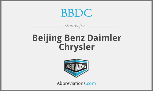 BBDC - Beijing Benz Daimler Chrysler