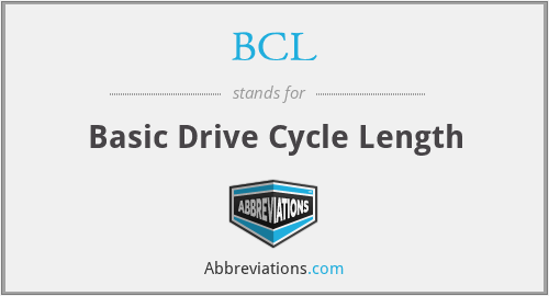 BCL - Basic Drive Cycle Length