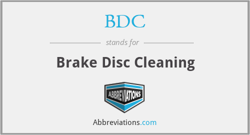BDC - Brake Disc Cleaning