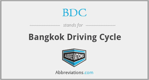 BDC - Bangkok Driving Cycle