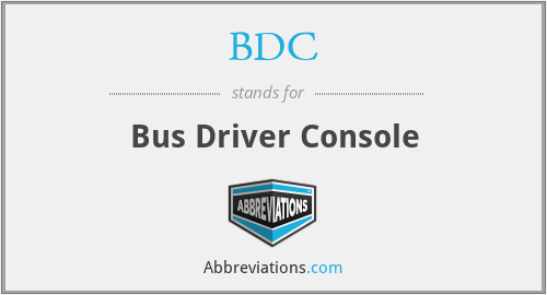 BDC - Bus Driver Console