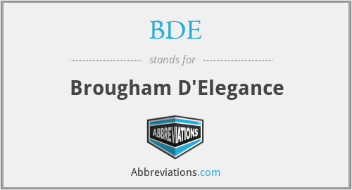 BDE - Brougham D'Elegance