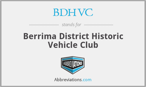 BDHVC - Berrima District Historic Vehicle Club