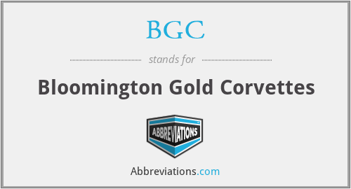 BGC - Bloomington Gold Corvettes