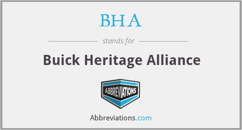 BHA - Buick Heritage Alliance