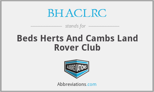 BHACLRC - Beds Herts And Cambs Land Rover Club